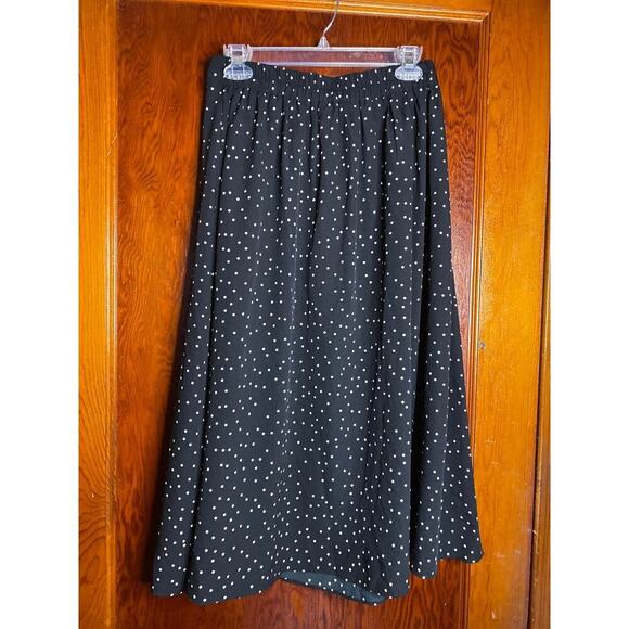 NWOT Polka Dot Pleated Oak + Fort Midi Skirt Small Petite - Picture 4 of 5
